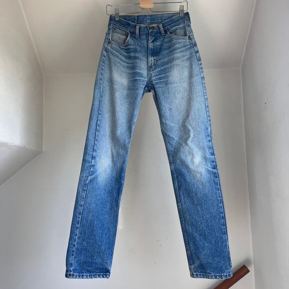 Vintage Wrangler Faded Straight Leg Jeans Worn Distressed Size 30 Made in USA‎ - Picture 1 of 9